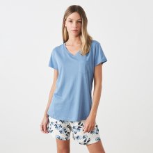 Women's Short Sleeve V-neck Pajamas JJBDH0602