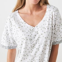 Women's short-sleeved V-neck nightgown JJBDH1110