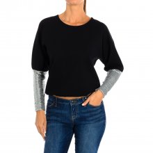 Women's long sleeve round neck sweater 6Z2M7Y2JB7Z