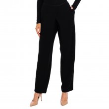 Long flared trousers with wide cut 1NP17T1M017 woman