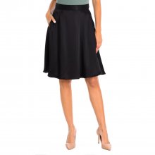 Flared skirt with back zipper closure 1NN32T12002 woman