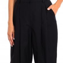 Long flared pants with straight hem 1NP38T12001 woman