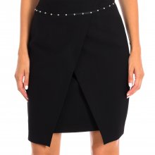 High-cut midi skirt with front pleats 1NN34T12005 woman