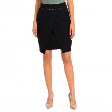 High-cut midi skirt with front pleats 1NN34T12005 woman