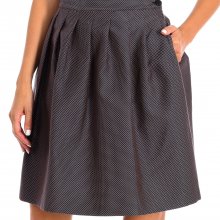 Skirt with fold and decorative pleat 6Z2N662N59Z woman