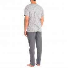 Pijama manga corta y pantalón largo cuello redondo PJ1403 hombre