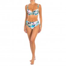 Top de bikini estampado con aros W230235 mujer