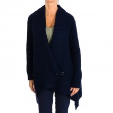 Knitted cardigan with safety pin closure 8515 women