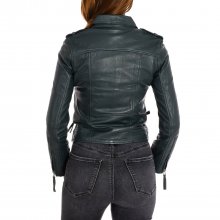 Short long sleeve leather jacket 9461 women