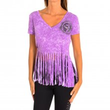 Women's short-sleeved V-neck sports T-shirt Z1T00401