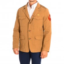 Men's regular fit jacket with lapel collar TMJE30-TW412