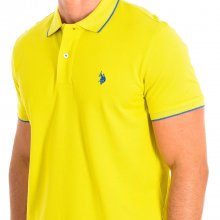 KORY Short Sleeve Polo with contrast lapel collar 64782 man