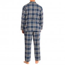 Pijama manga larga cuello solapa KL30180 hombre
