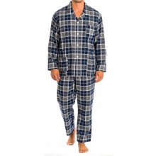 Pijama manga larga cuello solapa KL30180 hombre