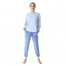 Women's Long Sleeve V-neck Pajamas JJBDP0801