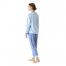 Women's Long Sleeve V-neck Pajamas JJBDP0801