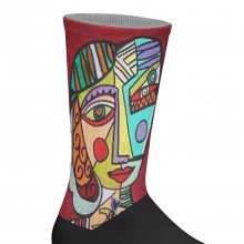 Unisex Elastic Printed Long Socks