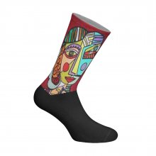 Unisex Elastic Printed Long Socks