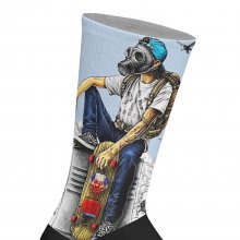 Unisex Elastic Printed Long Socks