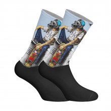 Calcetines de caña larga estampados elásticos unisex