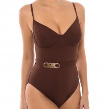 Retro style swimsuit with underwire and belt MM1N615 women