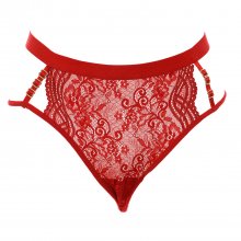 Thread thong with lace and ribbon at the waist 21683 woman
