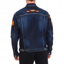 Denim jacket with patches S74AM1079-S30664 man