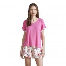 Women's short-sleeved V-neck pajamas JJBEH0102