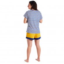 Women's short-sleeved and round neck pajamas MUEH0200
