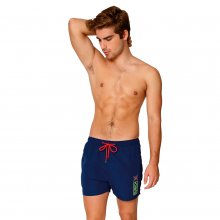 Bañador corto hombre con forro interior de rejilla MUHARBOURNAVY02 Bañador de Secado Rápido, Traje de Baño Hombre, Bañador Hombre Shorts de Baño