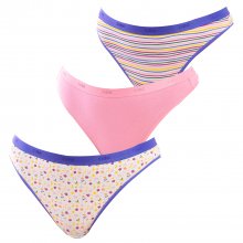Pack-3 Cotton Strech Thongs with inner lining D4C19 woman