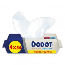 Dodot Sensitive Baby Wipes 4x54 (216 Units)