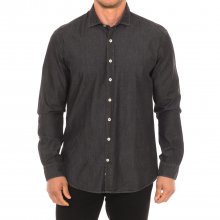 Camisa manga larga Slim Denim y cuello de solapa DENIM10 hombre