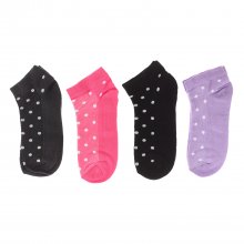 Pack de 4 Calcetines tobilleros mujer, calcetines cortos mujer, algodón, estampado.